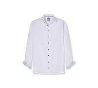Businesshemd OLYMP "OLYMP Luxor 24/Seven, comfort fit, New Kent", Herren, Gr. 44, Normaler Arm, weiß, 64% Baumwolle, 27% Polyester, 9% Elasthan, Hemden (78180123-44) weiß