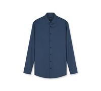 Businesshemd OLYMP "OLYMP Luxor 24/Seven, Comfort Fit, New Kent", Herren, Gr. 45, Normaler Arm, blau (rauchblau), 64% Baumwolle, 27% Polyester, 9% Elasthan, Hemden (28898546-45) rauchblau