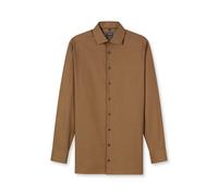 Businesshemd OLYMP "OLYMP Luxor 24/Seven, modern fit, Global Kent", Herren, Gr. 44, Normaler Arm, braun, 64% Baumwolle, 27% Polyester, 9% Elasthan, Hemden (99529245-44) braun