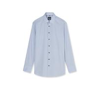 Businesshemd OLYMP "OLYMP Luxor 24/Seven, Modern Fit, New Kent", Herren, Gr. 39, Normaler Arm, blau (bleu), 64% Baumwolle, 27% Polyester, 9% Elasthan, Hemden (57239125-39) bleu