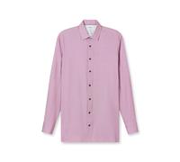 Businesshemd OLYMP "OLYMP Luxor 24/Seven, modern fit, New Kent", Herren, Gr. 39, Normaler Arm, mauve, 92% Baumwolle, 8% Elasthan, Hemden (88042363-39) mauve