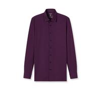 Businesshemd OLYMP "OLYMP Luxor 24/Seven, modern fit, New Kent", Herren, Gr. 40, Normaler Arm, aubergine, 92% Baumwolle, 8% Elasthan, Hemden Businesshemd (16381048-40)