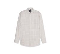 Businesshemd OLYMP "OLYMP Luxor 24/Seven, Modern Fit, New Kent", Herren, Gr. 40, Normaler Arm, weiß (nougat), 64% Baumwolle, 27% Polyester, 9% Elasthan, Hemden (63691918-40) nougat