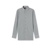 Businesshemd OLYMP "OLYMP Luxor 24/Seven, Modern Fit, New Kent", Herren, Gr. 42, Normaler Arm, grau, grün, 64% Baumwolle, 27% Polyester, 9% Elasthan, Hemden (36993864-42) grau, grün