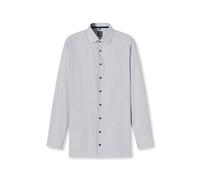 Businesshemd OLYMP "OLYMP Luxor 24/Seven, Modern Fit, New Kent", Herren, Gr. 42, Normaler Arm, grau, grün, 64% Baumwolle, 27% Polyester, 9% Elasthan, Hemden (22141737-42) grau, grün