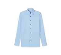 Businesshemd OLYMP "OLYMP Luxor 24/Seven, modern fit, New Kent", Herren, Gr. 42, Normaler Arm, hellblau, 92% Baumwolle, 8% Elasthan, Hemden (92867805-42) hellblau