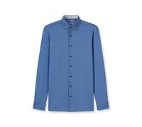 Businesshemd OLYMP "OLYMP Luxor 24/Seven, modern fit, New Kent", Herren, Gr. 43, Normaler Arm, nürnberger blau, 92% Baumwolle, 8% Elasthan, Hemden (73779108-43) nürnberger blau