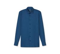 Businesshemd OLYMP "OLYMP Luxor 24/Seven, Modern Fit, New Kent", Herren, Gr. 44, Normaler Arm, blau (rauchblau), 92% Baumwolle, 8% Elasthan, Hemden (89968611-44) rauchblau