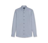 Businesshemd OLYMP "OLYMP Luxor 24/Seven, Modern Fit, New Kent", Herren, Gr. 46, Normaler Arm, bleu, 92% Baumwolle, 8% Elasthan, Hemden (32849262-46) bleu