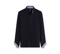 Businesshemd OLYMP "OLYMP Luxor 24/Seven, Modern Fit, New Kent", Herren, Gr. 48, Normaler Arm, schwarz (marine), 92% Baumwolle, 8% Elasthan, Hemden (87305631-48) marine