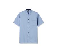 OLYMP Luxor, bügelfreies Business Hemd, comfort fit - big, Blau, Kurzarm, Kent, 45 (1413121045)
