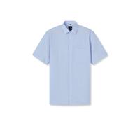 Businesshemd OLYMP "OLYMP Luxor, comfort fit - big, Kent", Herren, Gr. 50, Normaler Arm, bleu, 100% Baumwolle, Hemden (39124168-50) bleu