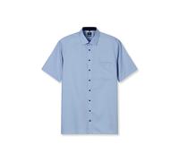 OLYMP Kurzarmhemd Herren Kurzarm Baumwolle blau, 50