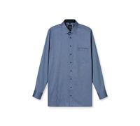 Businesshemd OLYMP "OLYMP Luxor, comfort fit - big, Kent", Herren, Gr. 52, Normaler Arm, marine, 100% Baumwolle, Hemden (27858831-52) marine