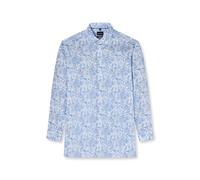 Businesshemd OLYMP "OLYMP Luxor, comfort fit - big, New Kent", Herren, Gr. 47, Normaler Arm, bleu, 100% Baumwolle, Hemden (51657540-47) bleu