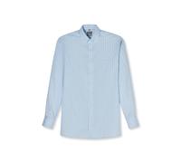 Businesshemd OLYMP "OLYMP Luxor, comfort fit, Button-down", Herren, Gr. 43, Normaler Arm, bleu, 100% Baumwolle, Hemden (62104260-43) bleu
