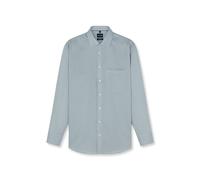 Businesshemd OLYMP "OLYMP Luxor, Comfort Fit, New Kent", Herren, Gr. 40, Normaler Arm, blau (grün), 100% Baumwolle, Hemden (35348739-40) grün