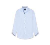 Businesshemd OLYMP "OLYMP Luxor, Comfort Fit, New Kent", Herren, Gr. 40, Normaler Arm, bleu, 100% Baumwolle, Hemden (76786033-40) bleu