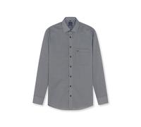 Businesshemd OLYMP "OLYMP Luxor, Comfort Fit, New Kent", Herren, Gr. 41, Normaler Arm, grau (schwarz), 100% Baumwolle, Hemden (87119364-41) schwarz