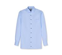 Businesshemd OLYMP "OLYMP Luxor, comfort fit, New Kent", Herren, Gr. 44, Normaler Arm, bleu, 100% Baumwolle, Hemden (65922045-44) bleu