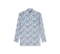 Businesshemd OLYMP "OLYMP Luxor, comfort fit, New Kent", Herren, Gr. 45, Normaler Arm, bleu, 100% Baumwolle, Hemden (29893829-45) bleu