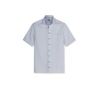 Businesshemd OLYMP "OLYMP Luxor, comfort fit, New Kent", Herren, Gr. 46, Normaler Arm, blau (weiß), 100% Baumwolle, Hemden (56576235-46) weiß