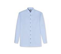 Langarmhemd OLYMP "Luxor", Herren, Gr. 44, Verlängerter Arm, bleu, Web, Obermaterial: 100% Baumwolle, comfort fit normal, 2-Knopf-Manschette, Hemden, Businesshemd, comfort fit, New Kentkragen (3433590