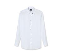 Businesshemd OLYMP "OLYMP Luxor, modern fit, Button-down", Herren, Gr. 38, Normaler Arm, weiß, 100% Baumwolle, Hemden (26571846-38) weiß