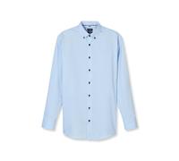 Businesshemd OLYMP "OLYMP Luxor, modern fit, Button-down", Herren, Gr. 39, Normaler Arm, hellblau, 100% Baumwolle, Hemden (95782367-39) hellblau