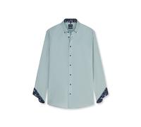 Businesshemd OLYMP "OLYMP Luxor, Modern Fit, Button-down", Herren, Gr. 40, Normaler Arm, grün, 100% Baumwolle, Hemden (99563323-40) grün