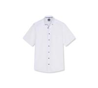 Businesshemd OLYMP "OLYMP Luxor, modern fit, Button-down", Herren, Gr. 42, Normaler Arm, weiß, 100% Baumwolle, Hemden (64346130-42) weiß