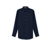 Businesshemd OLYMP "OLYMP Luxor, modern fit, Button-down", Herren, Gr. 44, Normaler Arm, marine, 100% Baumwolle, Hemden (38164053-44) marine