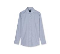 Businesshemd OLYMP "OLYMP Luxor, Modern Fit, Global Kent", Herren, Gr. 38, Normaler Arm, blau (weiß), 100% Baumwolle, Hemden (75896250-38) weiß