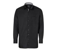 Businesshemd OLYMP "OLYMP Luxor, modern fit, Global Kent", Herren, Gr. 43, Normaler Arm, schwarz, 100% Baumwolle, Hemden (81516924-43) schwarz