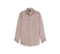 Businesshemd OLYMP "OLYMP Luxor, Modern Fit, New Kent", Herren, Gr. 41, Normaler Arm, beige (nougat), 100% Baumwolle, Hemden (44886212-41) nougat