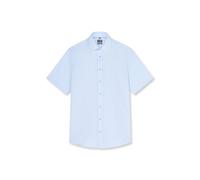 OLYMP Luxor, bügelfreies Business Hemd, Modern Fit, Blau, Kurzarm, Kent, 42 (1249121142)
