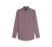 Businesshemd OLYMP "OLYMP Luxor, Modern Fit, New Kent", Herren, Gr. 42, Normaler Arm, rot (bordeaux), 100% Baumwolle, Hemden (38471728-42) bordeaux