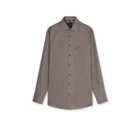 Businesshemd OLYMP "OLYMP Luxor, Modern Fit, New Kent", Herren, Gr. 45, Normaler Arm, braun, 100% Baumwolle, Hemden (51090155-45) braun