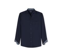 Businesshemd OLYMP "OLYMP Luxor, modern fit, New Kent", Herren, Gr. 45, Normaler Arm, marine, 100% Baumwolle, Hemden (78440335-45) marine