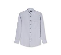 Businesshemd OLYMP "OLYMP Luxor, modern fit, New Kent", Herren, Gr. 46, Normaler Arm, silbergrau, 100% Baumwolle, Hemden (56974738-46) silbergrau