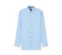 Businesshemd OLYMP "OLYMP Luxor, modern fit, New Kent mit extra langem Arm", Herren, Gr. 39, Normaler Arm, bleu, 100% Baumwolle, Hemden (58925618-39) bleu
