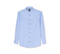 Businesshemd OLYMP "OLYMP Luxor, modern fit, New Kent mit extra langem Arm", Herren, Gr. 40, Normaler Arm, bleu, 100% Baumwolle, Hemden (37180115-40) bleu