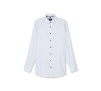 Businesshemd OLYMP "OLYMP Luxor, modern fit, Under-Button-down mit extra langem Arm", Herren, Gr. 43, Normaler Arm, weiß, 100% Baumwolle, Hemden (35998733-43) weiß