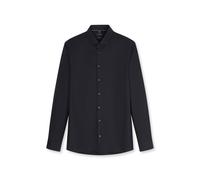 Businesshemd OLYMP "No. Six super slim", Herren, Gr. 38, N-Gr, schwarz, Jersey, Obermaterial: 64% Baumwolle, 27% Polyester, 9% Elasthan, unifarben, Hemden, Jersey-Hemd (73634922-38) schwarz