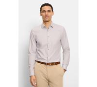 Businesshemd OLYMP "OLYMP No. Six 24/Seven, super slim, Modern Kent", Herren, Gr. 40, Normaler Arm, beige, 64% Baumwolle, 27% Polyester, 9% Elasthan, Hemden (59244705-40) beige