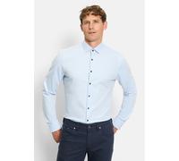 Businesshemd OLYMP "No. Six 24/Seven super slim", Herren, Gr. 40, N-Gr, blau (bleu), Jersey, Obermaterial: 64% Baumwolle, 27% Polyester, 9% Elasthan, Hemden, Jersey-Hemd (75053466-40) bleu