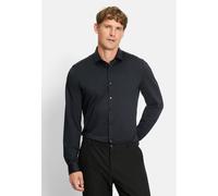 Businesshemd OLYMP "OLYMP No. Six 24/Seven, Super Slim, Modern Kent", Herren, Gr. 43, Normaler Arm, schwarz, 86% Polyamid, 14% Elasthan, Hemden (20994527-43) schwarz