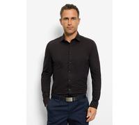 Businesshemd OLYMP "No. Six 24/Seven super slim", Herren, Gr. 38, N-Gr, schwarz, Web, Obermaterial: 92% Baumwolle, 8% Elasthan, sehr schmal, Hemden, in bequemer Jersey-Qualität (64463841-38) schwarz