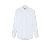 Smokinghemd OLYMP "No. Six super slim", Herren, Gr. 45, Normaler Arm, weiß, Web, Obermaterial: 97% Baumwolle, 3% Elastolefin, unifarben, festlich, sehr schmal, Umschlagmanschette, Hemden, Umschlagmans