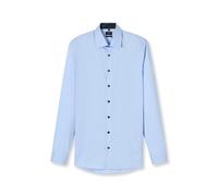 Businesshemd OLYMP "OLYMP No. Six, super slim, Businesshemd, New York Kent", Jungen, Gr. 37, Normaler Arm, bleu, 97% Baumwolle, 3% Elastolefin, Hemden (30210648-37) bleu